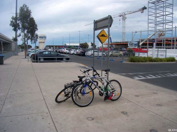 these are ALL bike stands at the Airport of Adelaide (incl. my ex-bike)